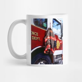 Firemen - Fireman's Jacket On Fire Truck Mug